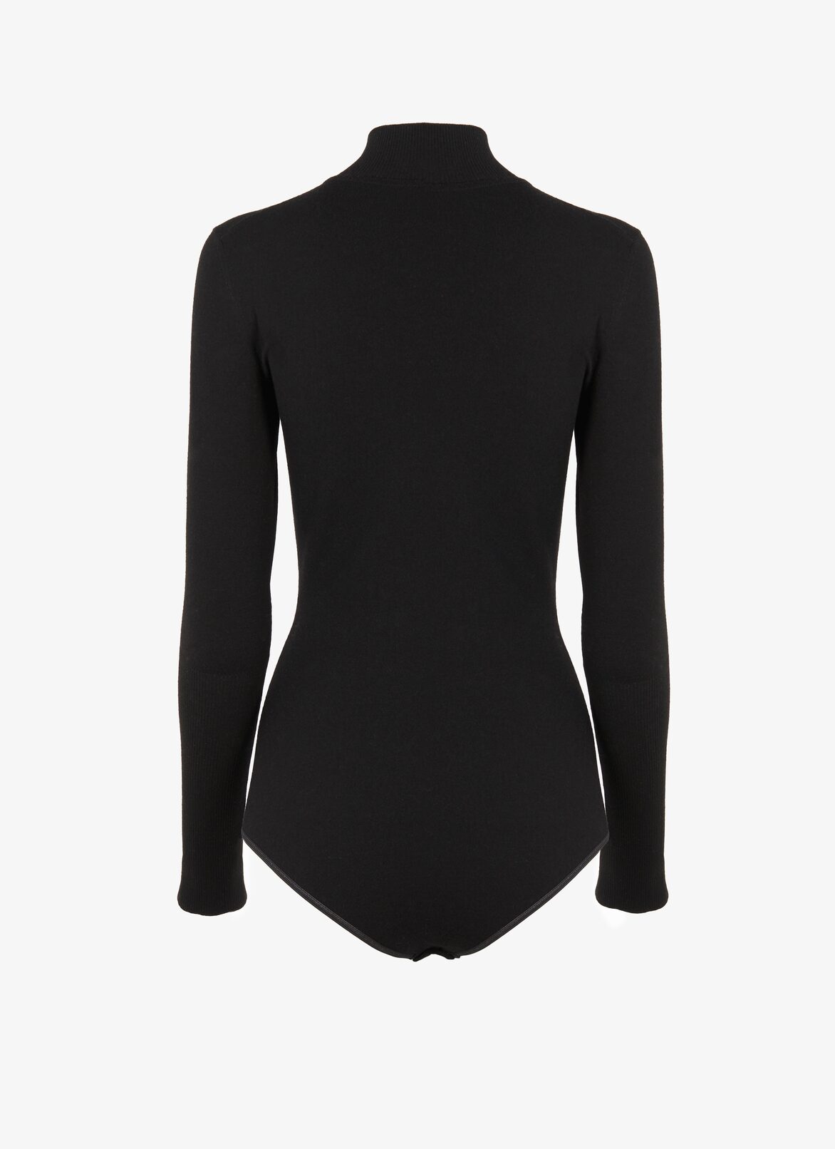 Wool-Blend High-Neck Bodysuit ALAÏA BLACK WOOL-BLEND HIGH-NECK BODYSUIT